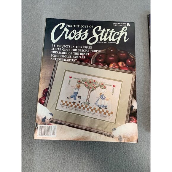 Vintage "For The Love of Cross Stitch" Magazines 4 Issues Leisure Arts 1989 & 97 - Picture 5 of 6